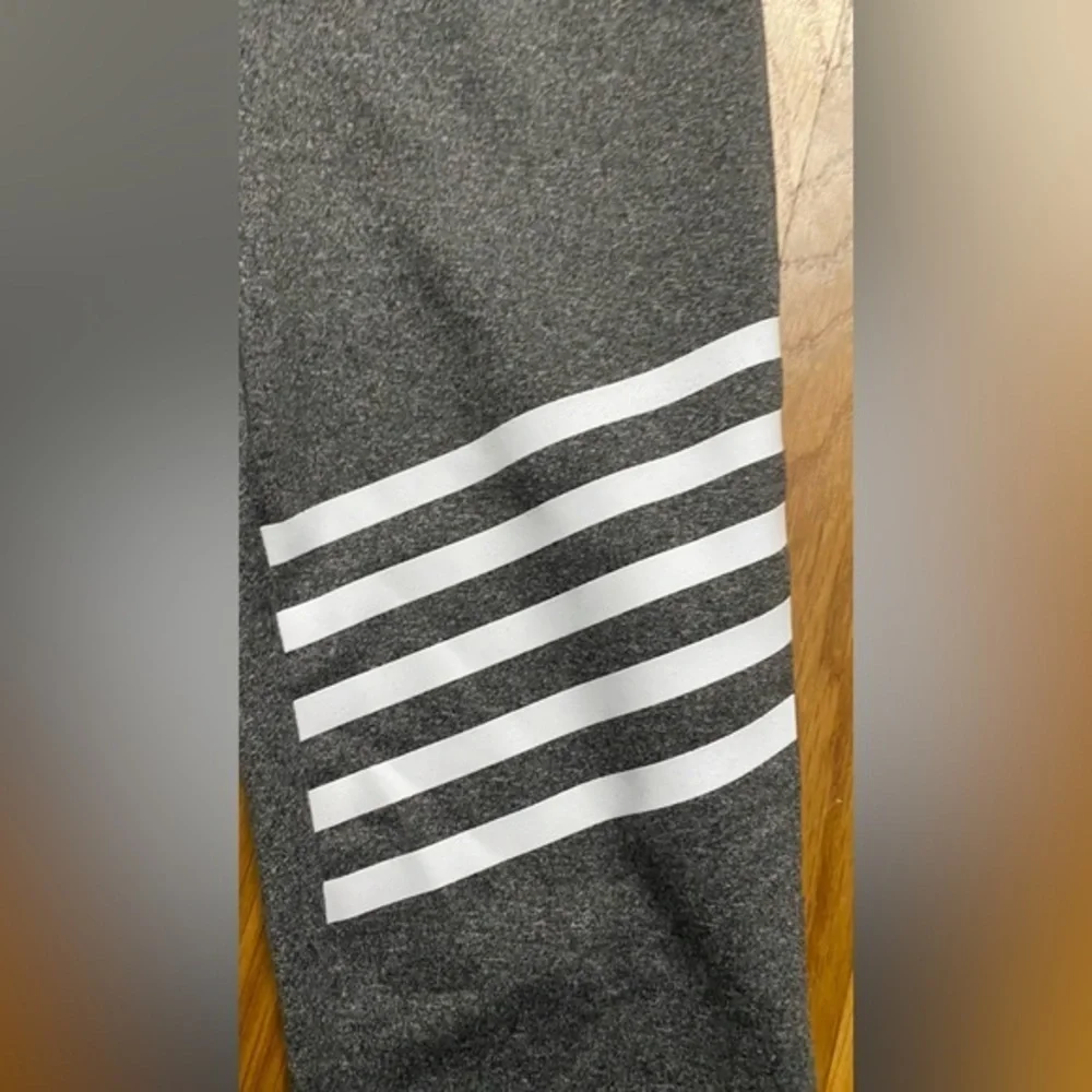Justice Gray and White Leggings Size 8